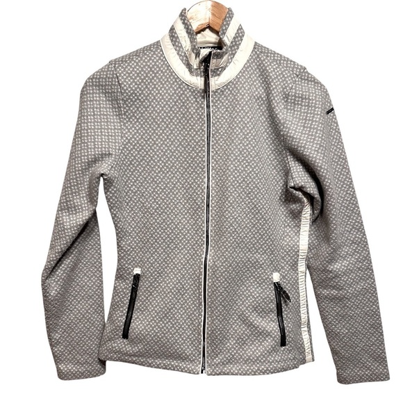Killtec Jackets & Blazers - Killtec Women’s Fleece ski Jacket w/ standup collar grey & white Size 4